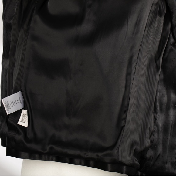 BCBGMAXAZRIA Black Wool Blazer with Satin Bottom Design, Size XXS, Excellent - Picture 10 of 11